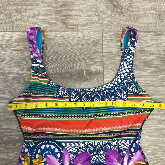NWT TiniBikini One Piece Boho Floral Swimsuit Floral Mandala Parrot S - Picture 8 of 15